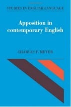 Apposition in contemporary english  charles f. meyer.