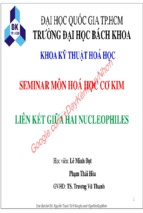 Seminar môn hoá học cơ kim liên kết giữa hai nucleophiles