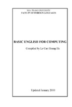 Basic english for computing  lê cao hoàng hà