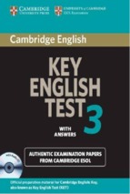 Cambridge key english test 3 with answers  examination papers from university of cambridge esol examinations  english for speakers of other languages