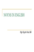 Bài giảng nouns in english  ngô quỳnh hoa
