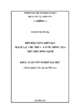 Rèn khả năng diễn đạt mạch lạc cho trẻ 5   6 tuổi qua trò chơi đóng kịch