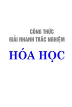 Các công thức giải nhanh trắc nghiệm hoá học lớp 12 ôn thi thpt quốc gia 2017