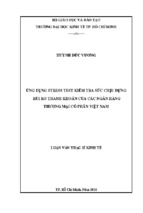 ứng dụng stress test kiểm tra sức chịu đựng rủi ro thanh khoản của ngân hàng thương mại cổ phần việt nam