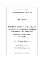 Phát triển dịch vụ ngân hàng bán lẻ tại ngân hàng thương mại cổ phần sài gòn thương tín (sacombank)