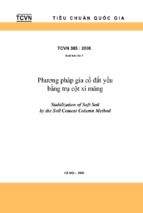 Phương pháp gia cố đất yếu bằng trụ cột xi măng tcvn 3852006