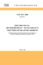 Công trình thủy lợi   máy đóng mở kiểu vít   yêu cầu thiết kế, kỹ thuật trong chế tạo, lắp đặt, nghiệm thu tcvn 83012009