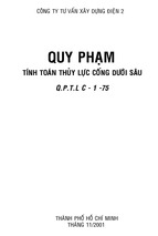 Quy phạm tính toán thuỷ lực cống dưới sâu  qptl c 1 75