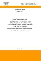 Công trình thủy lợi đường ống áp lực bằng thép yêu cầu kỹ thuật trong thiết kế, chế tạo và lắp đặt tcvn 86362011