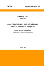 Công trình thủy lợi   khớp nối biến dạng   yêu cầu thi công và nghiệm thutcvn 91592012 = hydraulic structures   joint deformation   requirements for construction and acceptance