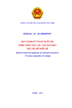 Công trình thủy lợi   các quy định chủ yếu về thiết kế   quy chuẩn kỹ thuật quốc giaqcvn 04 052012bnnptnt