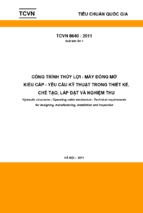 Công trình thủy lợi   máy đóng mở kiểu cáp   yêu cầu kỹ thuật trong thiết kế, chế tạo, lắp đặt và nghiệm thu tcvn 86402011 