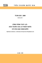 Công trình thủy lợi  kích thước các lỗ thoát nước có cửa van chắn nước tcvn 83062009