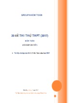 20 đề thi thử thpt quốc gia 2017 môn toán sở gd và đt hà tĩnh