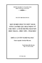 Một số biện pháp tổ chức nhằm nâng cao hiệu quả hoạt động vẽ cho trẻ 5 – 6 tuổi trường mầm non phúc thắng – phúc yên – vĩnh phúc