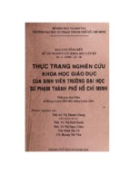 Thực trạng nghiên cứu khoa học giáo dục của sinh viên trường Đại học Sư phạm thành phố Hồ Chí Minh