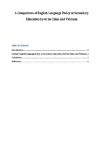 A comparison of english language policy at secondary education level in china and vietnam