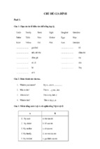 Tổng hợp bài tập Tiếng Anh lớp 2 theo chủ đề 