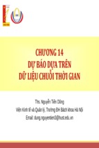 Bài giảng Thống kê ứng dụng trong kinh doanh: Chương 14 - ThS. Nguyễn Tiến Dũng