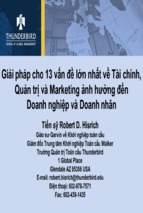giải pháp cho 13 vấn đề lớn nhất về Tài chính, Quản trị và Marketing ảnh hưởng đến  Doanh nghiệp và Doanh nhân