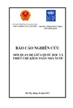 BÁO CÁO NGHIÊN CỨU MỐI QUAN HỆ GIỮA QUỐC HỘI  VÀ THIẾT CHẾ KIỂM TOÁN NHÀ NƯỚC