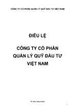 ĐIỀU LỆ   CÔNG TY CỔ PHẦN  QUẢN LÝ QUỸ ĐẦU TƯ  VIỆT NAM