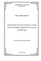 Bảo đảm quyền con người của người chưa thành niên trong tố tụng dân sự việt nam