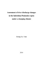 Assessment of river discharge changes in the indochina peninsula region under a changing climate
