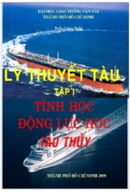 Lý thuyết tàu tập 1 tĩnh học, động lực học tàu thủy trần công nghị