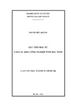 Xúc tiến đầu tư vào các khu công nghiệp tỉnh bắc ninh