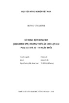 Sử dụng bột rong mơ (sargasum spp.) trong thức ăn cho lợn lai pidu x ly từ 35 – 70 ngày tuổi