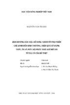 ảnh hưởng của việc bổ sung tanin từ phụ phẩm chè xanh đến sinh trưởng, hiệu quả sử dụng thức ăn và mức độ phát thải khí mêtan từ dạ cỏ của bò thịt