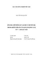 Bổ sung chế phẩm axit lacdry và butipearl trong khẩu phần ăn của lợn con (pidu x ly) từ 7 – 30 ngày tuổi