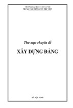 Thư mục chuyên đề XÂY DỰNG ĐẢNG