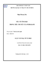 YẾU TỐ TÌNH DỤC  TRONG TIỂU THUYẾT CỦA MURAKAMI