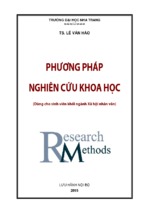 PHƯƠNG PHÁP  NGHIÊN CỨU KHOA HỌC
