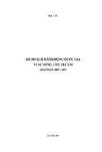 KẾ HOẠCH HÀNH ĐỘNG QUỐC GIA VÌ SỰ SỐNG CÒN TRẺ EM