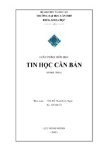 GIÁO TRÌNH MÔN HỌC  TIN HỌC CĂN BẢN