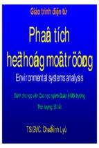 phân tích hệ thống môi trường