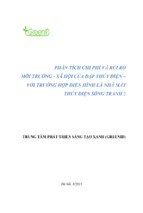 PHÂN TÍCH CHI PHÍ VÀ RỦI RO  MÔI TRƯỜNG - XÃ HỘI CỦA ĐẬP THỦY ĐIỆN – VỚI TRƯỜNG HỢP ĐIỂN HÌNH LÀ NHÀ MÁY THỦY ĐIỆN SÔNG TRANH 2