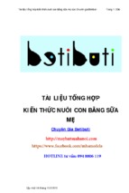 TÀI LIỆU TỔNG HỢP KIẾN THỨC NUÔI CON BẰNG SỮA MẸ