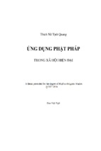 ỨNG DỤNG PHẬT PHÁP