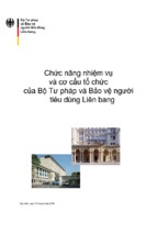 Chức năng nhiệm vụ  và cơ cấu tổ chức  của Bộ Tư pháp và Bảo vệ người tiêu dùng Liên bang