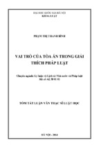 Ll phạm thị thanh bình vai trò của tòa án trong giải thích pháp luật