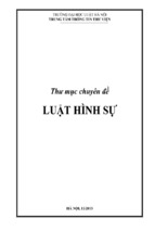 Thư mục chuyên đề LUẬT HÌNH SỰ