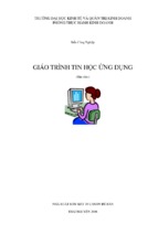 GIÁO TRÌNH TIN HỌC ỨNG DỤNG 