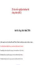 25 câu trắc nghiệm tin học thi công chức  2017