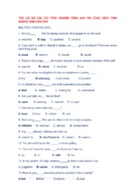 Trả lời 200 câu hỏi trắc nghiệm tiếng anh thi công chức năm 2016