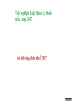 Trắc nghiệm luật quản lý thuế  mẫu  soạn 2017