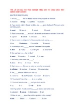 Trả lời 200 câu hỏi trắc nghiệm tiếng anh thi công chức năm 2016